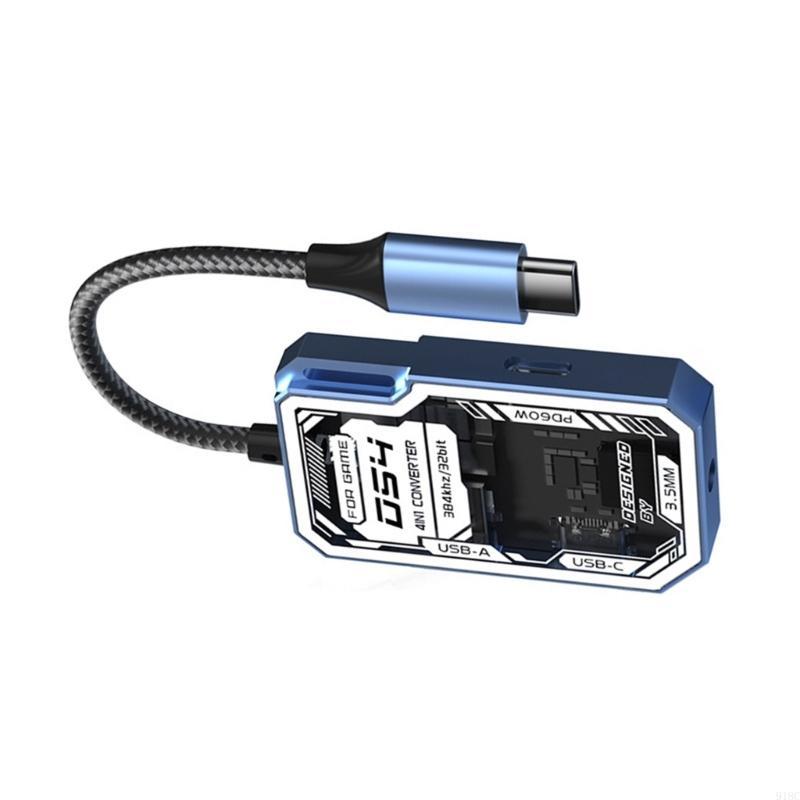 Clear 4 in1 USB C Dock Fast 5Gbps File Transfer DriverFree Operation Portable Expansion Hubs for Dev