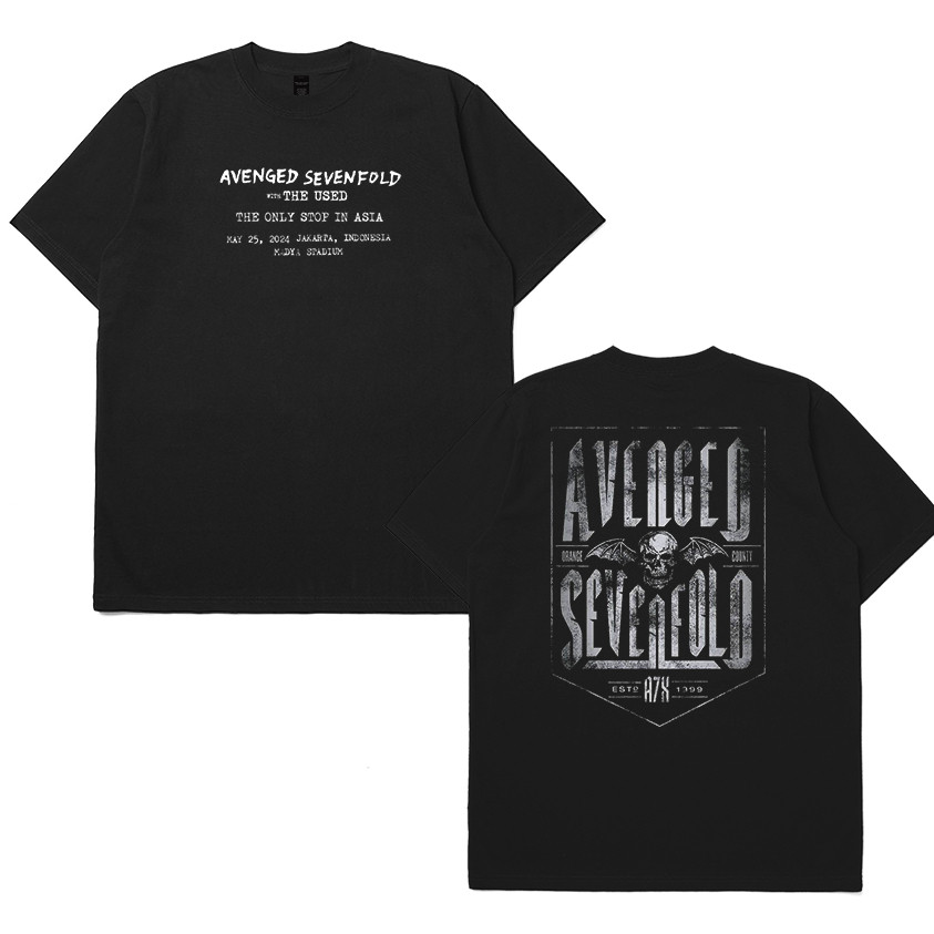 T-shirt Band Avenged Sevenfold Jakarta Tour Black