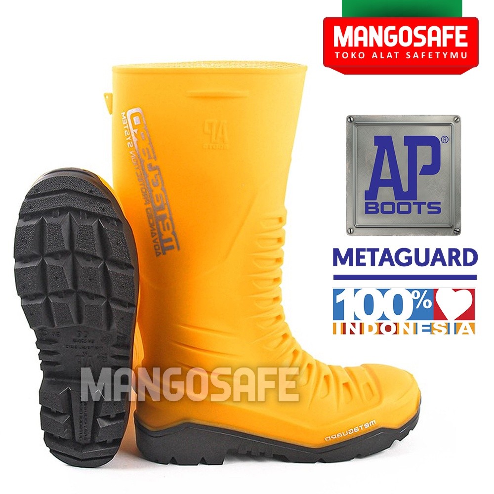 AP Boots METAGUARD / APBoots Safety Boots Karet PVC Safety Boot Tinggi Kuning / Sepatu Safety Boot H