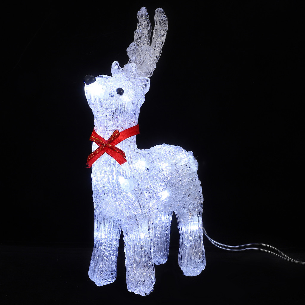 Light-Up Reindeer Christmas Figure Reindeer Sculpture Centerpiece Tabletop Decor Plastic Deer Orname