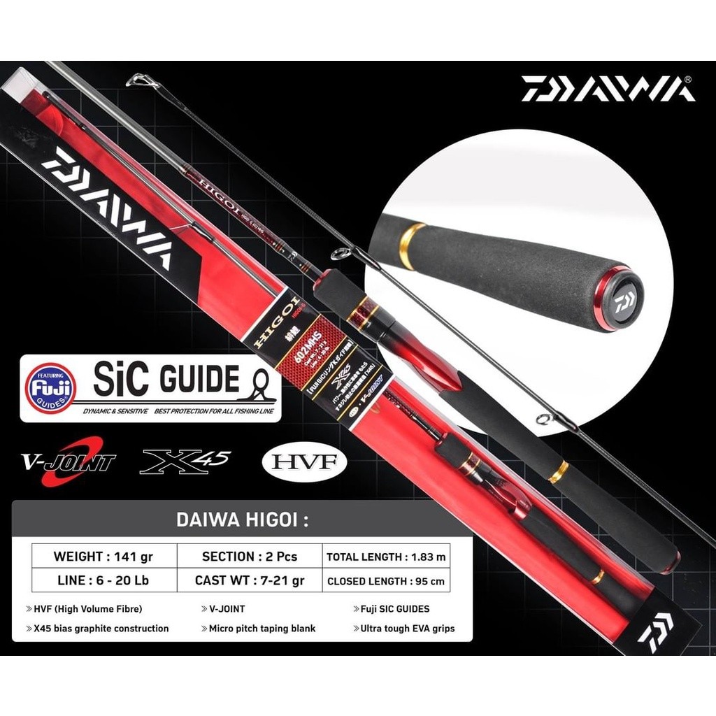 Joran Galatama Daiwa Higoi-G 602MHS-SD 6-20 lbs