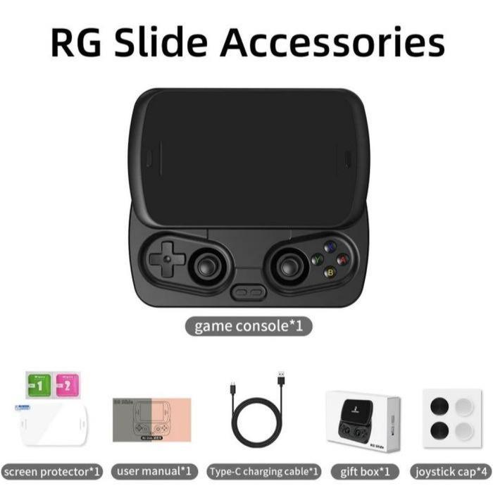 ANBERNIC RG Slide 8GB 128GB Handheld Game Console Android 13 4.7 Inch Touchscreen 120Hz Portable Ret