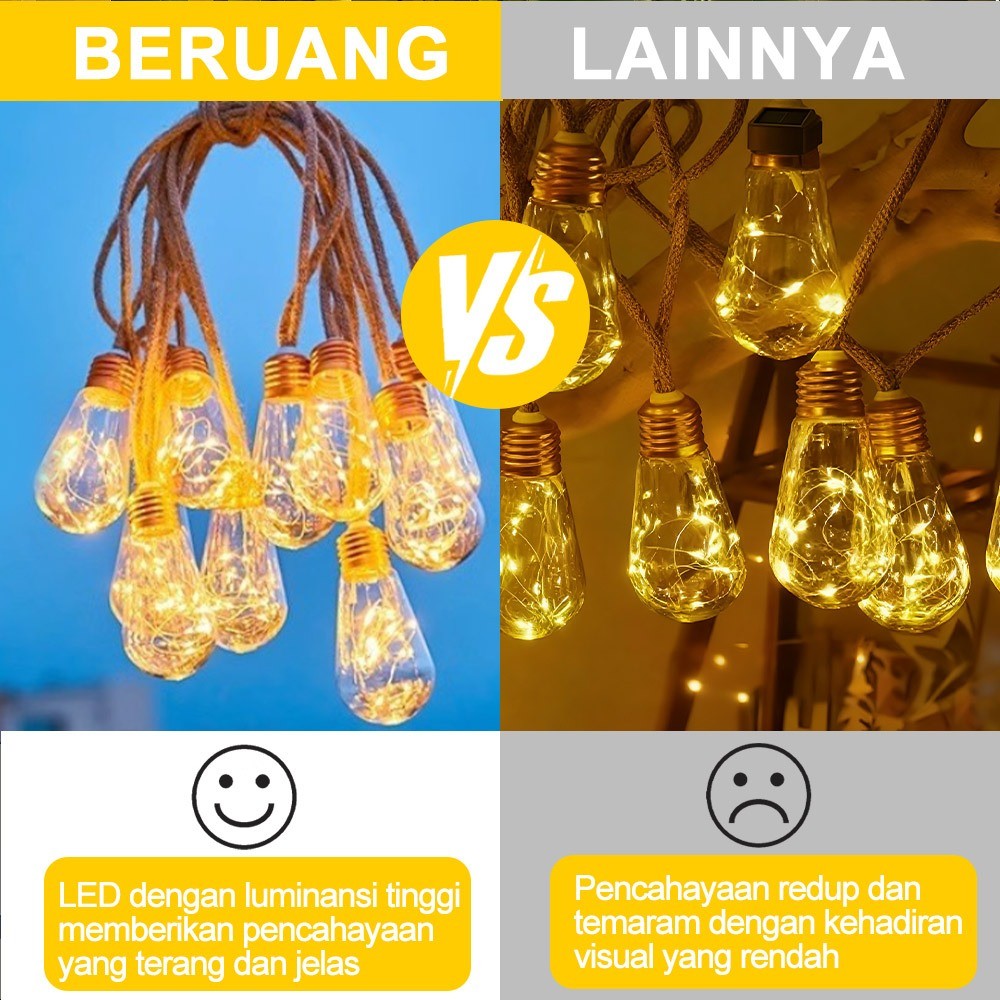 Lampu Ramadhan Lampu Kelap Kelip Lampu Hias 12.5 Meter Lampu LED Hias Lampu Kelap Kelip Warna Warni