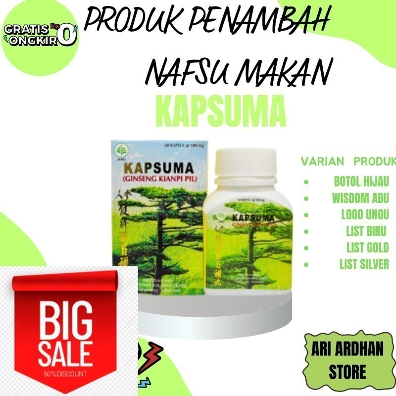 HERBAL VITTA Kianpi Original ) Kapsuma Ginseng Gemuk Pil (Old/New) 60pc