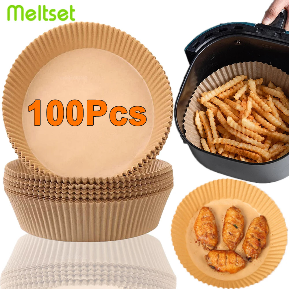 50/100Pcs Air Fryer sposable Paper Non-Stick Airfryer Baking Papers Round Air-Fryer Paper Liners Pap