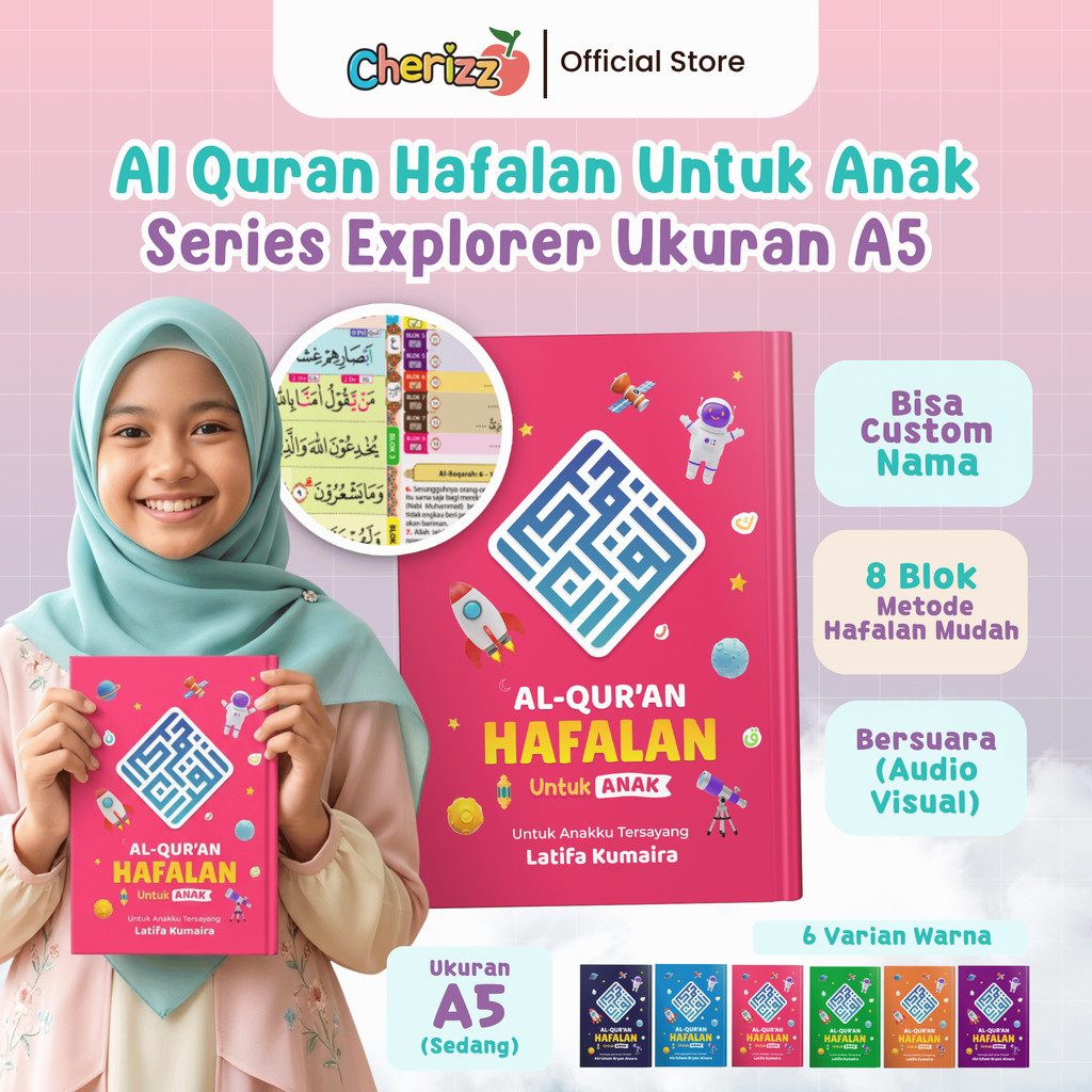Says Quran - Al Quran Anak Hafalan A5 Custom Nama Full Color Latin Terjemah Perkata Tajwid Warna Bon