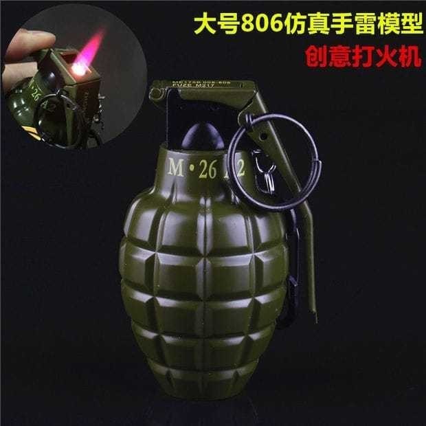 Free Ongkir  Korek Api Smoke Grenade M18 Black, Korek Gas Granat Asap, Korek Api granat Unik. Mancis