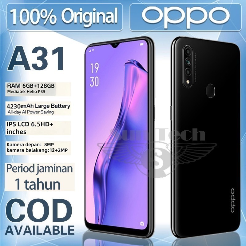 HP OPPO A31 8/256GB Baru original 100%  Segel 4G LTE Smartphone murah Garansi penuh 12 bulan Promosi