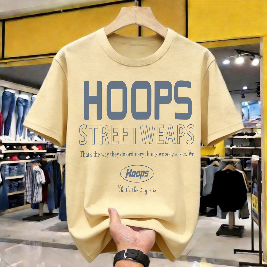 Hoops Streetweaps Graphic Kaos Polos Katun Premium Tebal 210GSM Original Indonesia Size Lengkap Loos