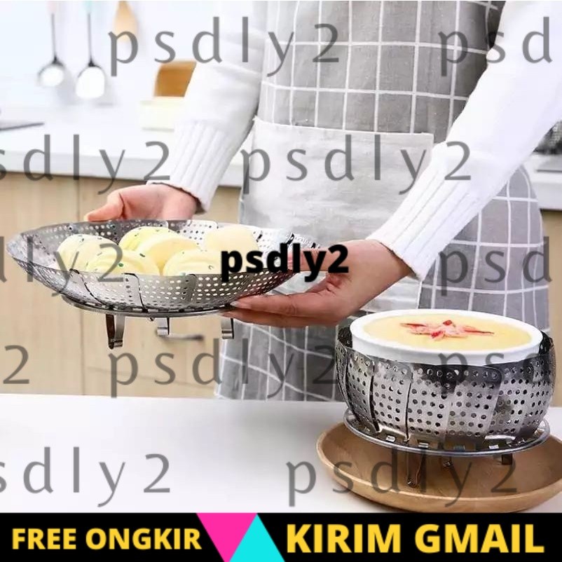 Kukusan Stainless Flexible Alat Kukus Serbaguna