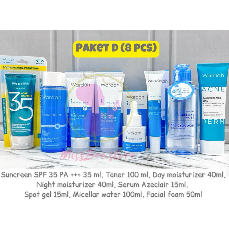 Wardah Acnederm Series|Paket Acne|Paket Lengkap ACNE|Bebas jerawat