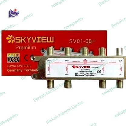 Splitter TV Digital 8 Way - Splitter TV 8 Way - Splitter Skyview 8 Way