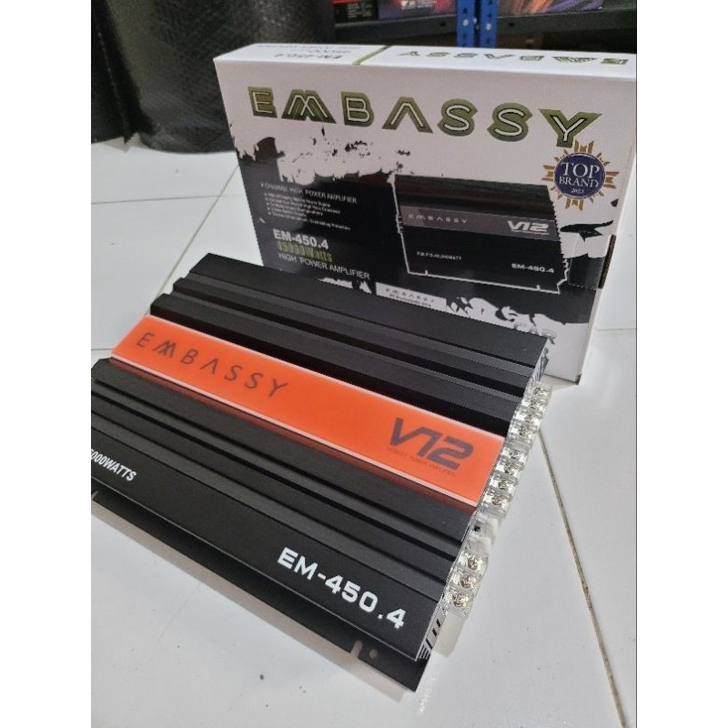 Power Embassy EM-450.4 V12 4 Channel 40.000w Amplifier Mobil