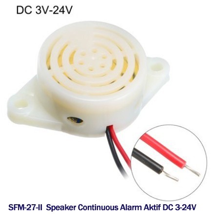 SFM-27-I Speaker Alarm Aktif DC 3-24V Decibel Sound Buzzer Continues