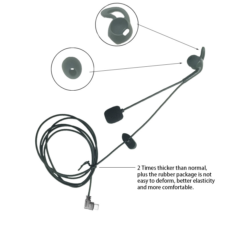 Type C  In-ear Earphones Headsets for EJEAS V6 PRO+ /EJEAS V4C PLUS Referee Intercom Headset Referee
