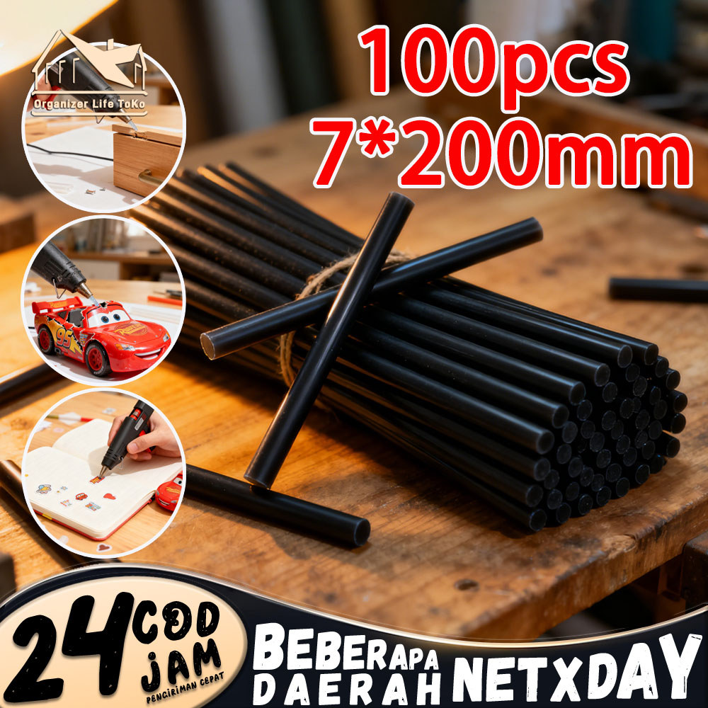 Hitam Stik Lem Bakar Lem Bakar 7*200mm 100pcs Tinggi Dan Ramah Lingkungan Tembak Lem Viskositas Blac