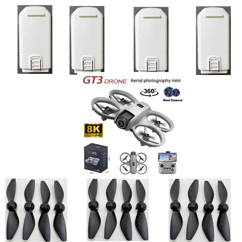 GT3 Mini Drone Battery 3.7V 1800MAH Battery/Propeller For GT3 Drone Battery Blades GT3 Dron Parts To