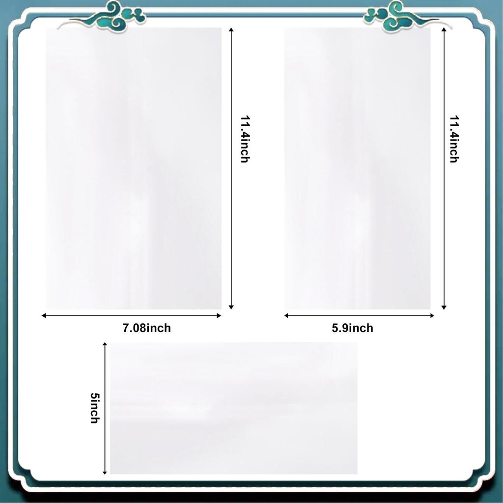A67K30Pcs Sublimation Shrink Wrap Film, 3 Sizes Heat Transfer Shrink Film Shrink Wrap Bags White Wra
