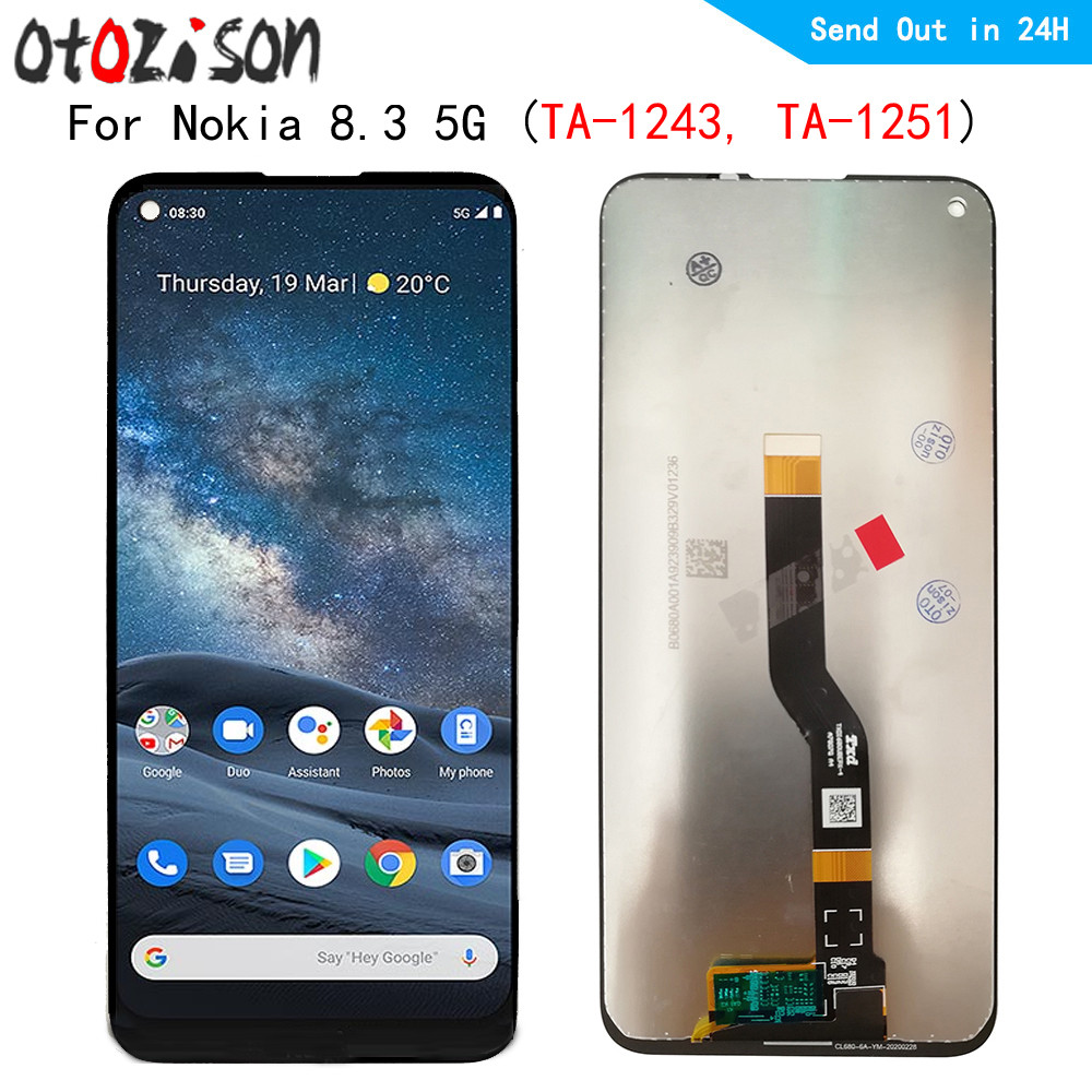 For Nokia 8.3 5G LCD 6.81" IPS splay For Nokia 8.3 5G TA-1243, TA-1251 LCD Screen Tou Panel gitizer 