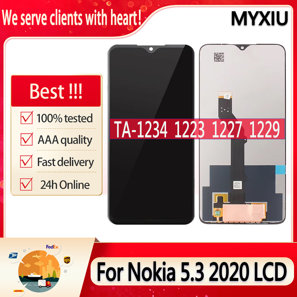 6.55" NEW IPS For Nokia 5.3 TA-1234 TA-1223 TA-1227 TA-1229 LCD splay Tou Screen With Frame gitizer 