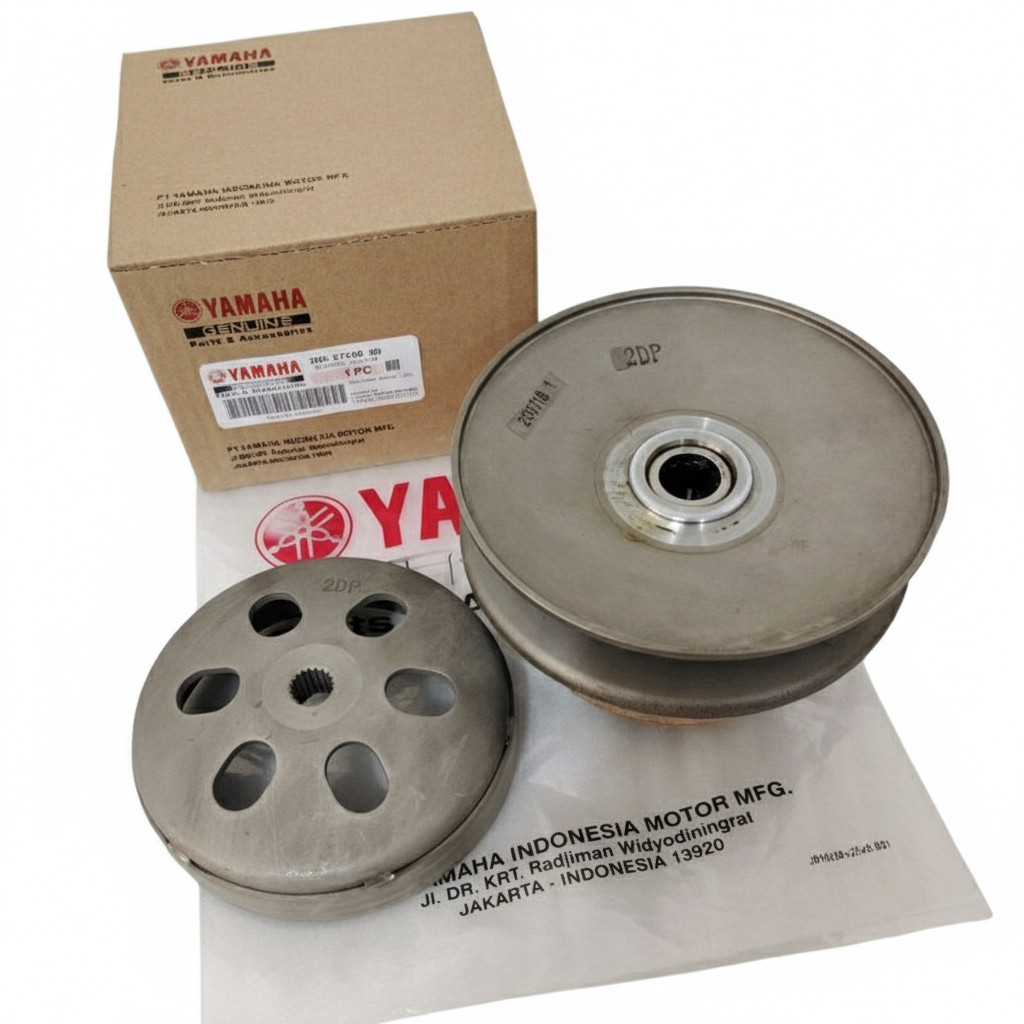 Pully Assy Set komplit kampas ganda + cover rumah copling kopling Yamaha NMax NMAX ORIGINAL-mrhsp