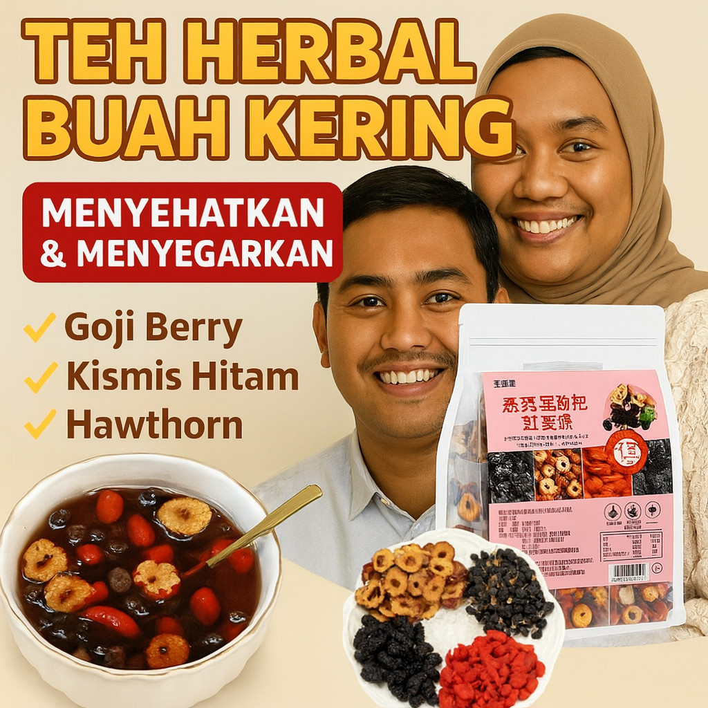 [Kombinasi Goji Berry & Vitalitas yang Melonjak] Black Wolfberry Mulberry Red Date Tea/Teh Herbal Go