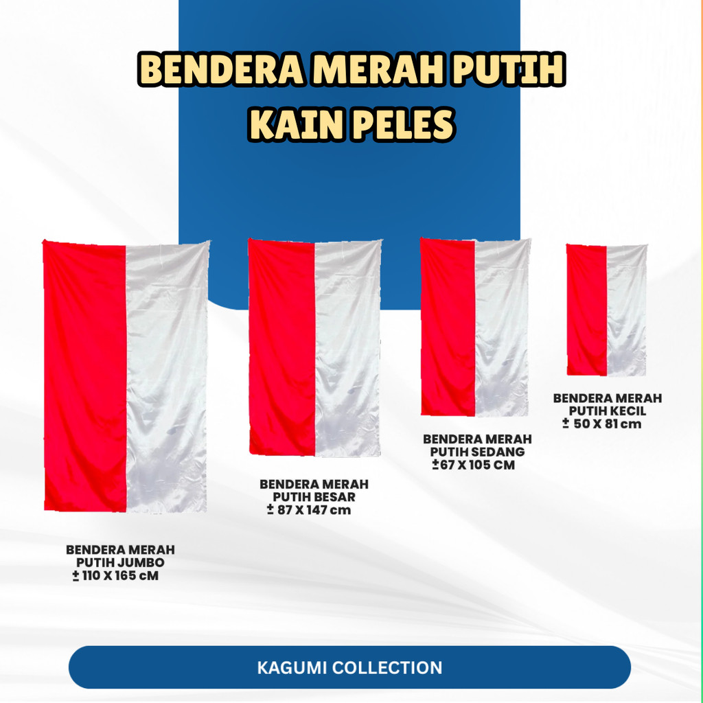 BENDERA MERAH PUTIH PREMIUM - KAIN PELES