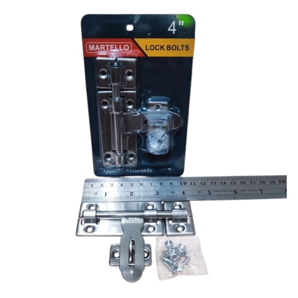 GRENDEL GEMBOK STAINLESS STEEL 4inchi / GRENDEL KUNCI STAINLESS STEEL