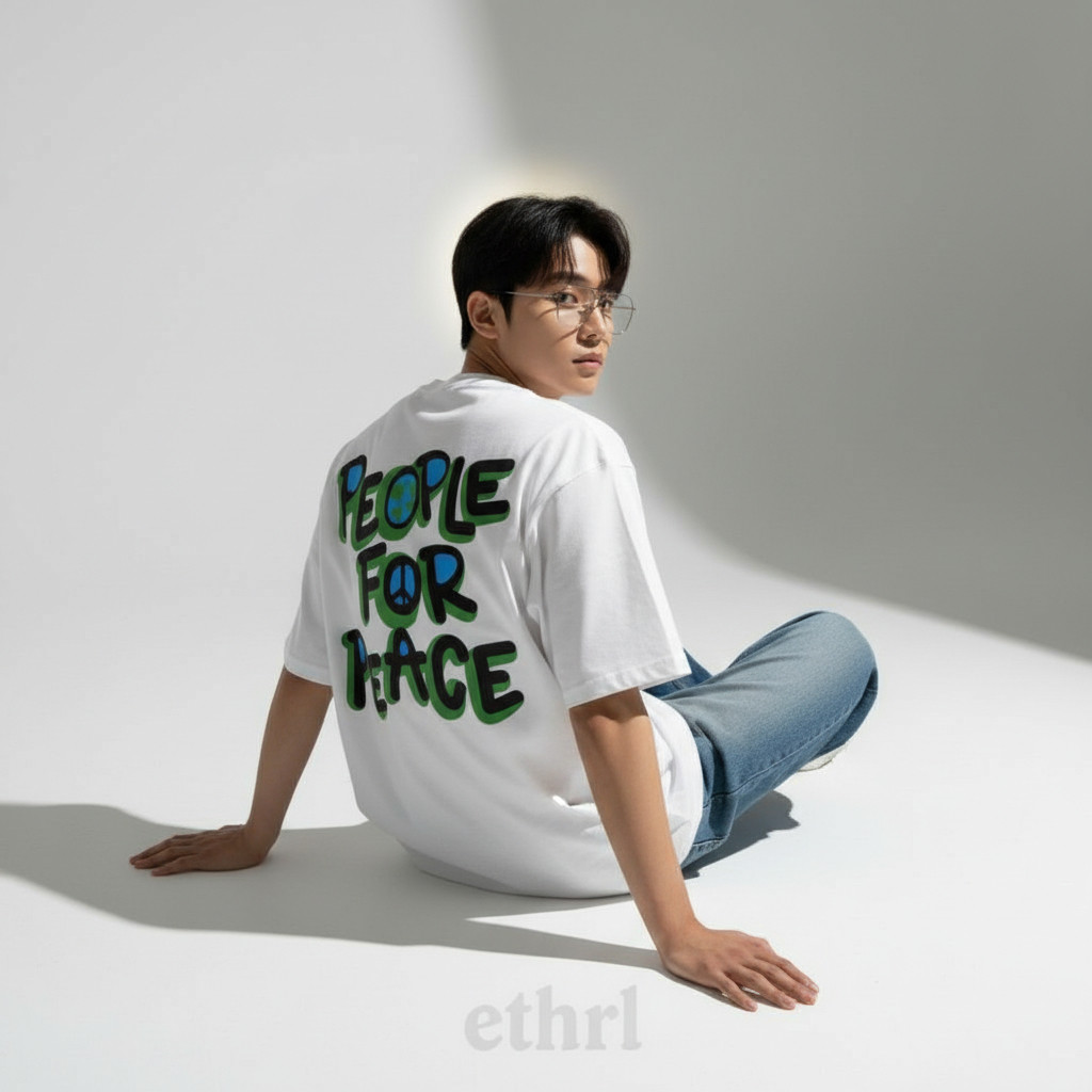 ETHEREAL - Tshirt Oversized Pria Wanita Distro People For Peace