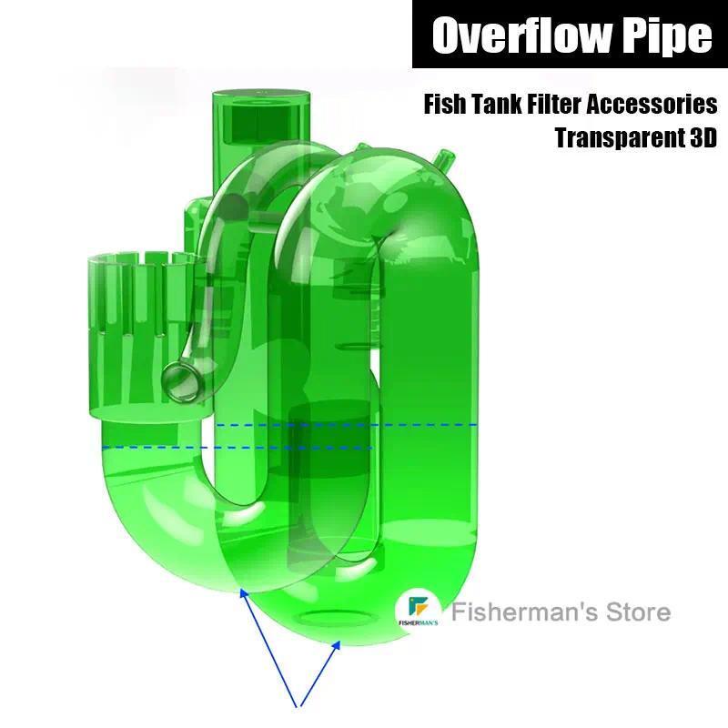 VIV Overflow Pipe Fish Tank Filter Accessories Aquarium Upper Filter Lower Pipe Fittings Transparent