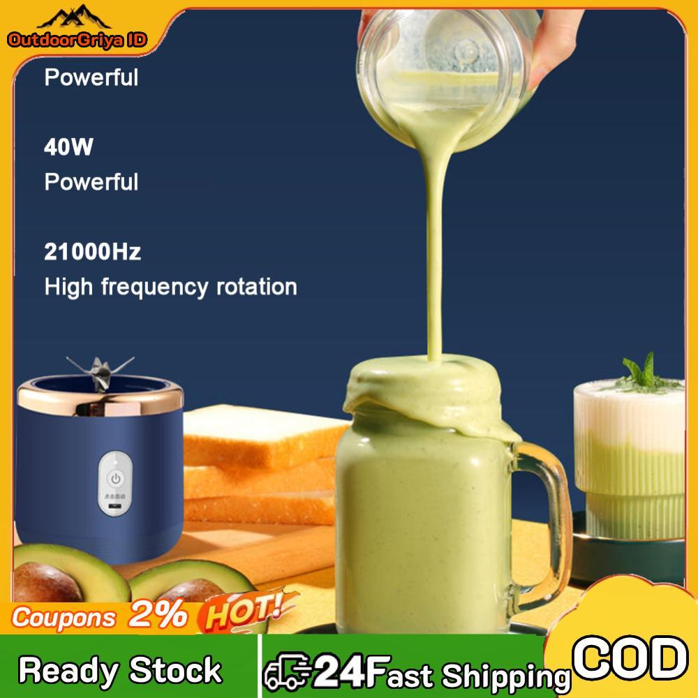 Blender Portabel USB Isi Ulang 40W Mini Blender Jus Cangkir Buah Getar Juicer Mixer Otomatis Pembuat