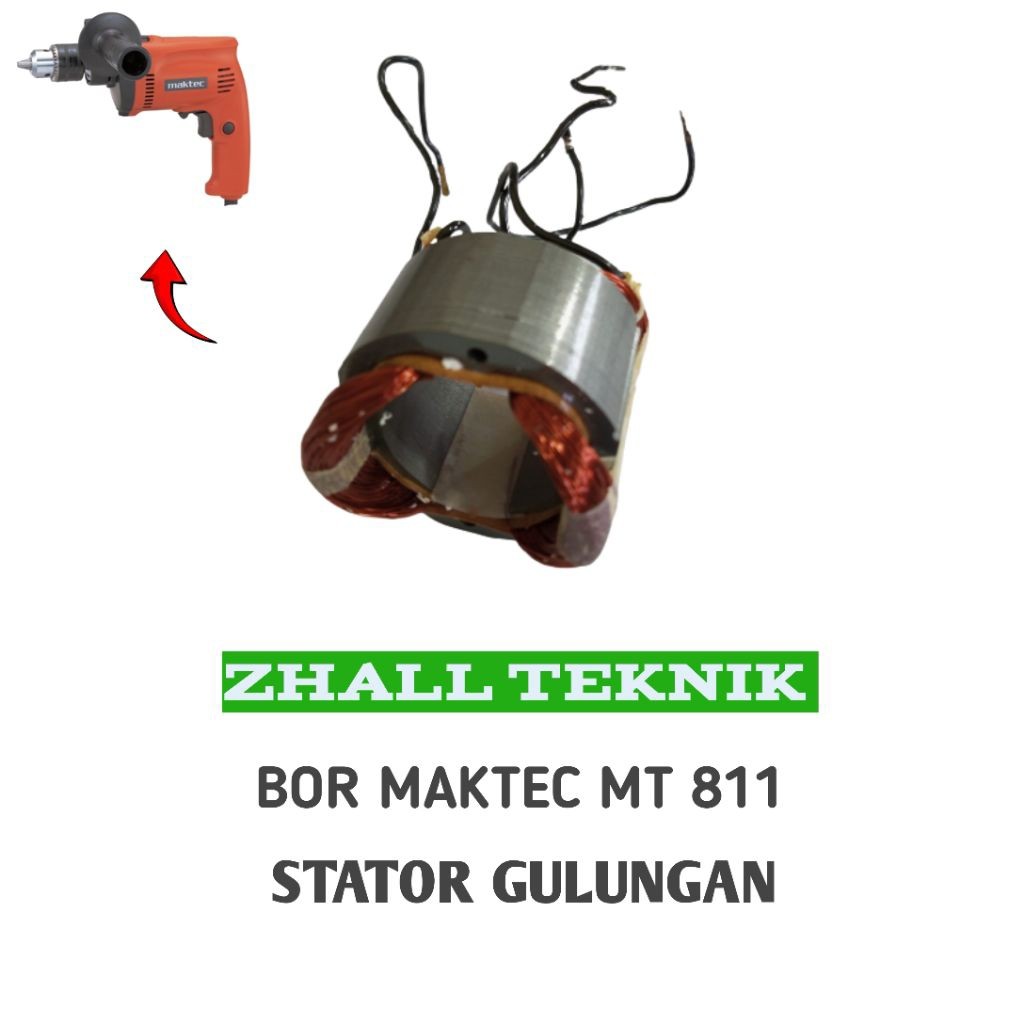 WOKER.ID Stator Untuk Maktec MT 811 Mesin Bor Drill 13mm