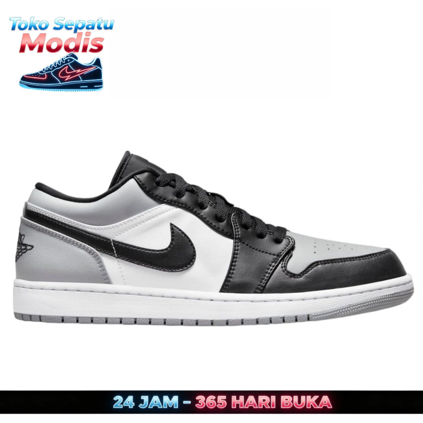 Nike Air Jordan 1 Jari Kaki, Sneaker Nike Air Jordan 1 Cahaya Rendah, Shadow Abu-abu