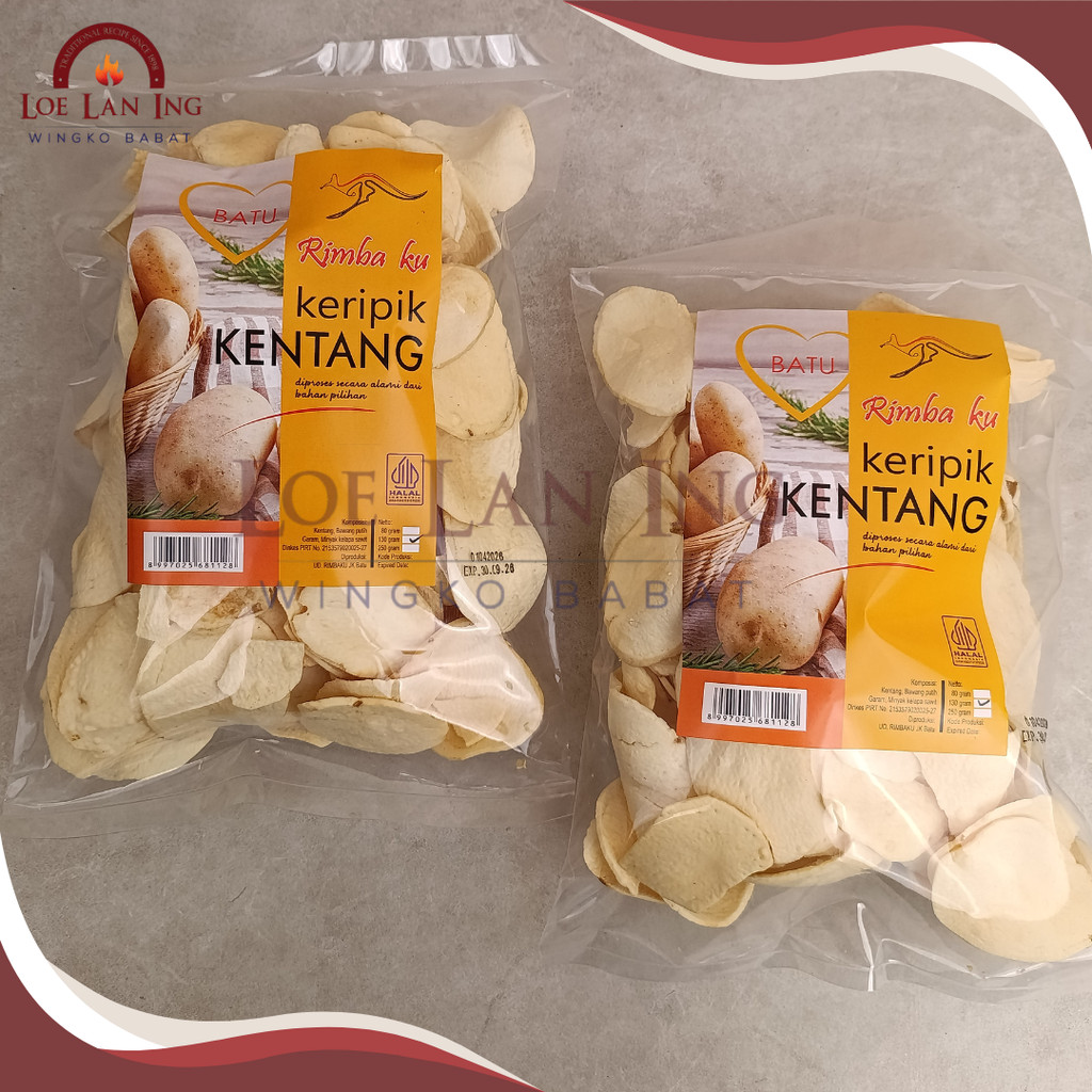 Rimbaku Keripik Kentang Batu 130Gr