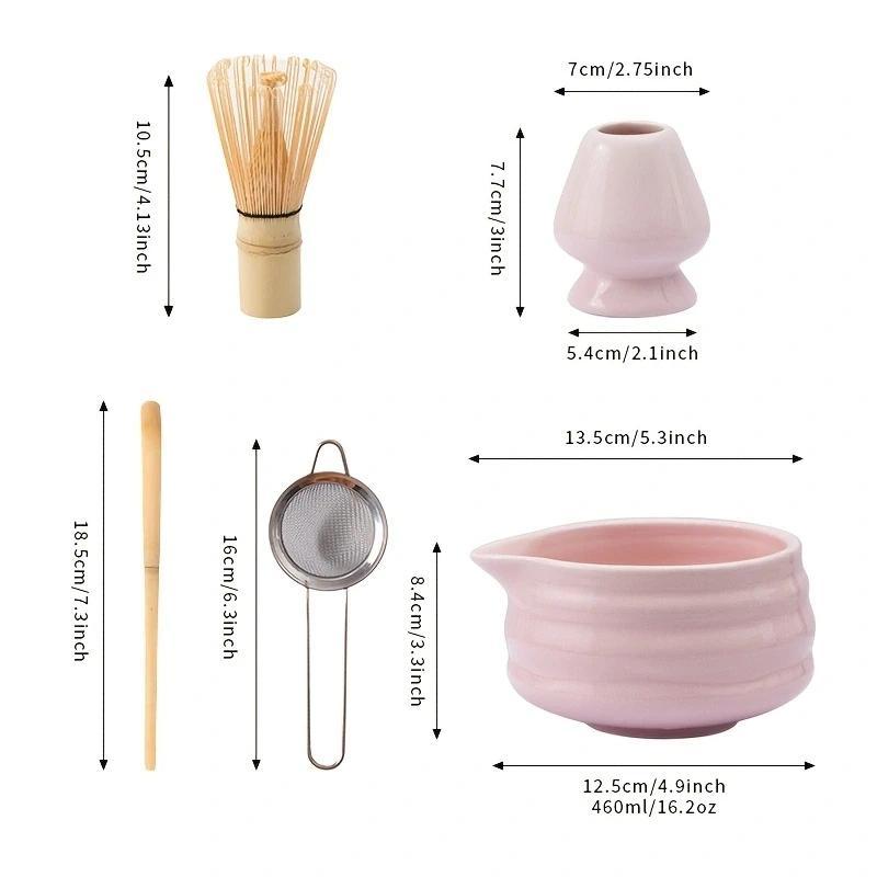 Set of 5, Japanese Mata Mixer Set, ceramic Mata bowl with mouth and Mata Mixer set Mata set,