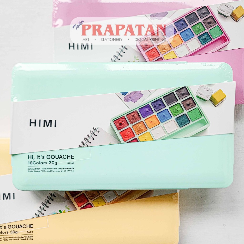 Inkology|| Miya Himi Gouache 18 Warna 30ml Dengan Case