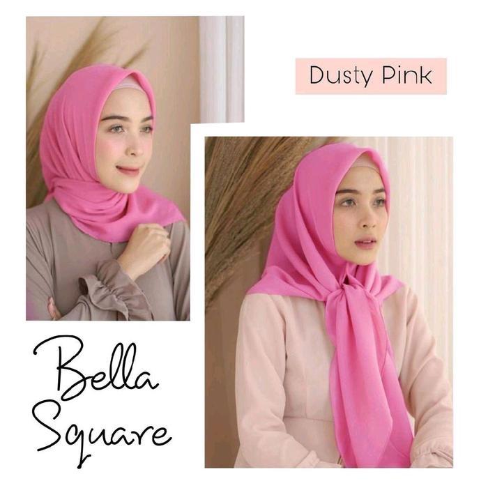 Kerudung Segi Empat Bella Square Hijab Segiempat Bella Square DUSTY PINK Bella Square warna DUSTY PI