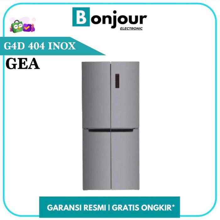 GEA G4D-404 INOX I G4D404 SILVER I G4D 404 GEA KULKAS 4 PINTU