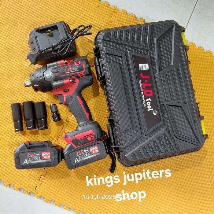 2 BATRE JLD 700NM 1/2DR SET KOPER IMPACT WRENCH JLD BOX MESIN BUKA BAUT