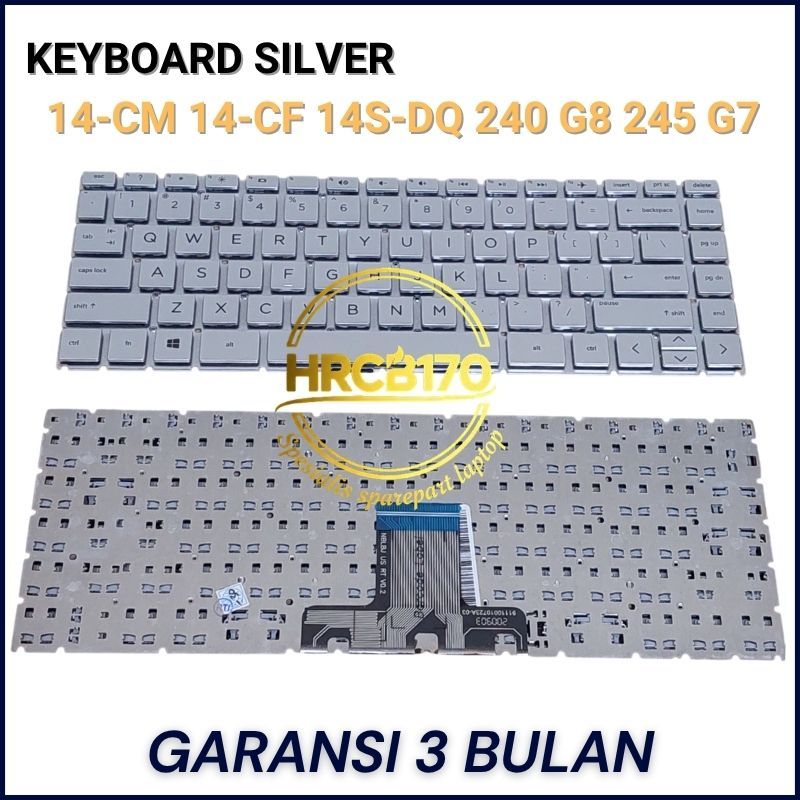 Keyboard For HP 14s-dq0508TU 14s-dq2518TU 14s-dq2622TU Silver -HRCB