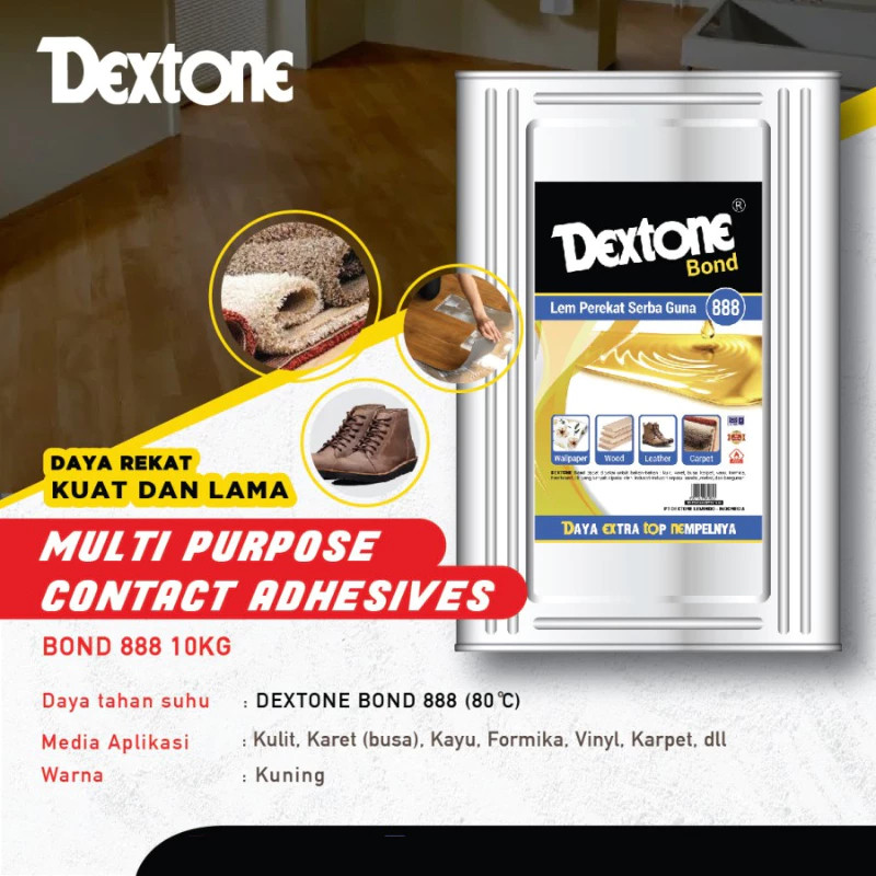 Dextone Lem Kuning Bond 888 10 KG/Lem Vinyl/Lem Kuning/Lem Karet