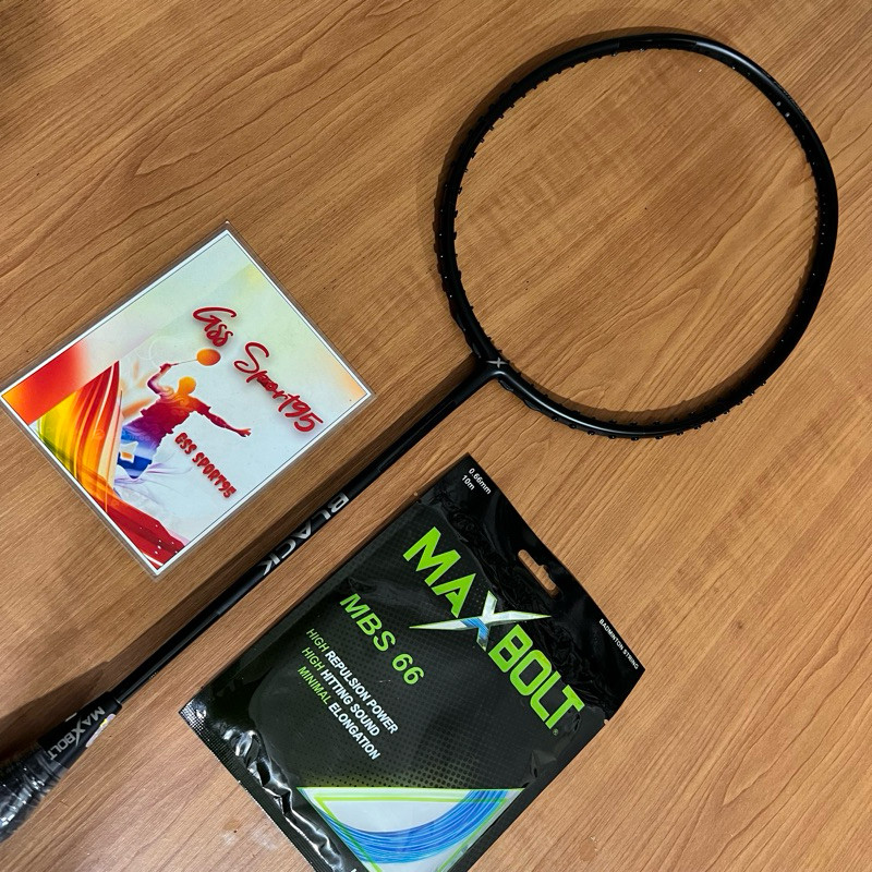 Raket Badminton Maxbolt Black Tension 35 Lbs