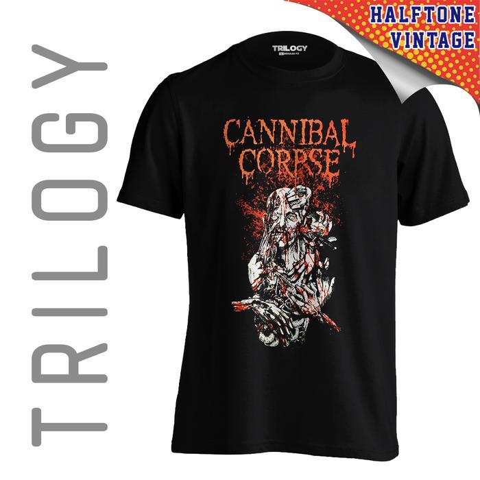 (COD) TRILOGY TRF 0524 - Kaos Cannibal Corpse - Heavy Metal Rock Band Classic Retro Vintage T-shirt 