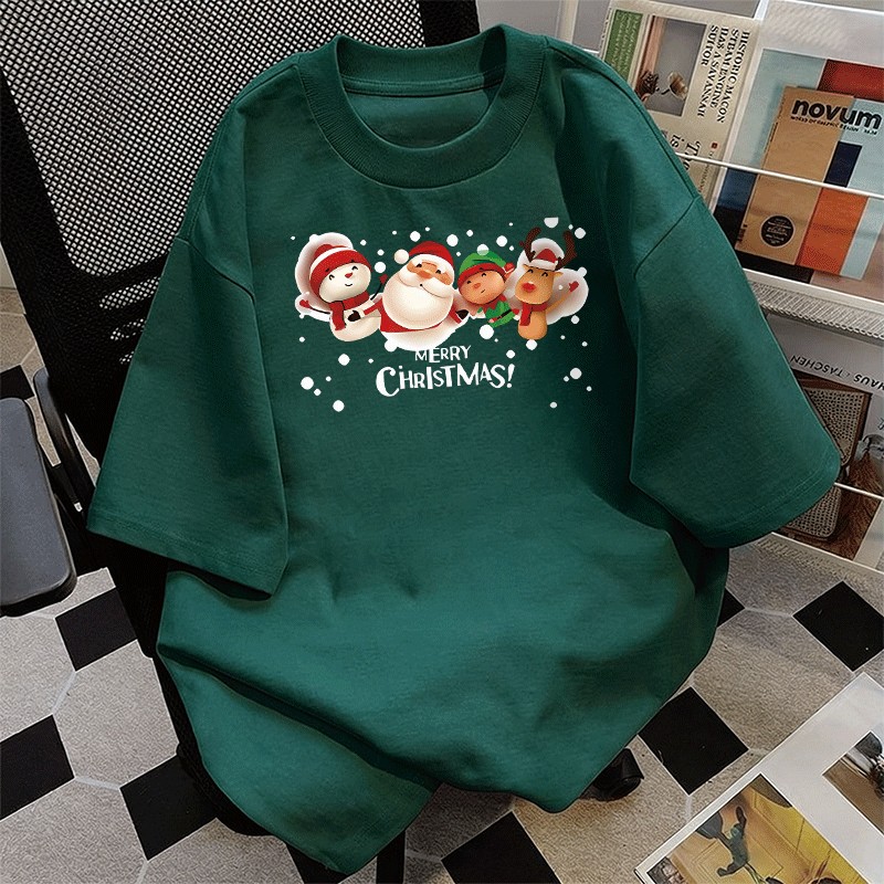 COD Misteri  kaos oversize merah couple keluarga natal korean style terbaru 2025 unisex