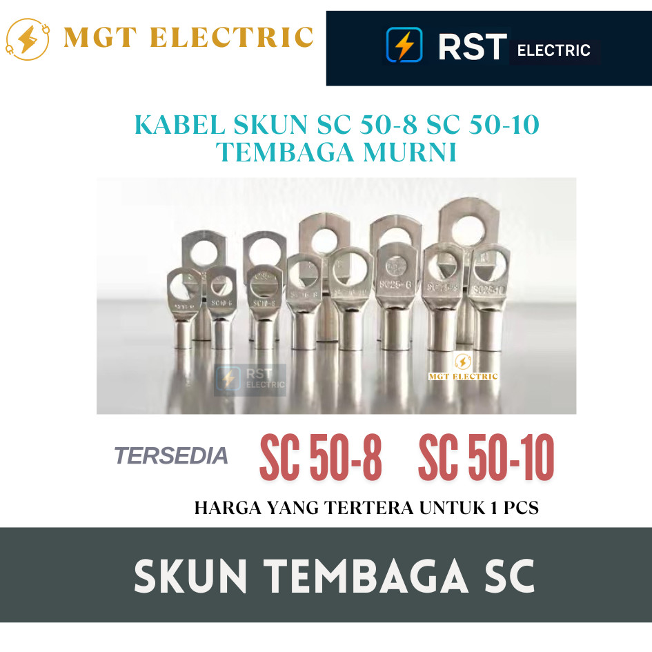 Kabel Skun SC 50-8 SC 50-10 Tembaga Murni