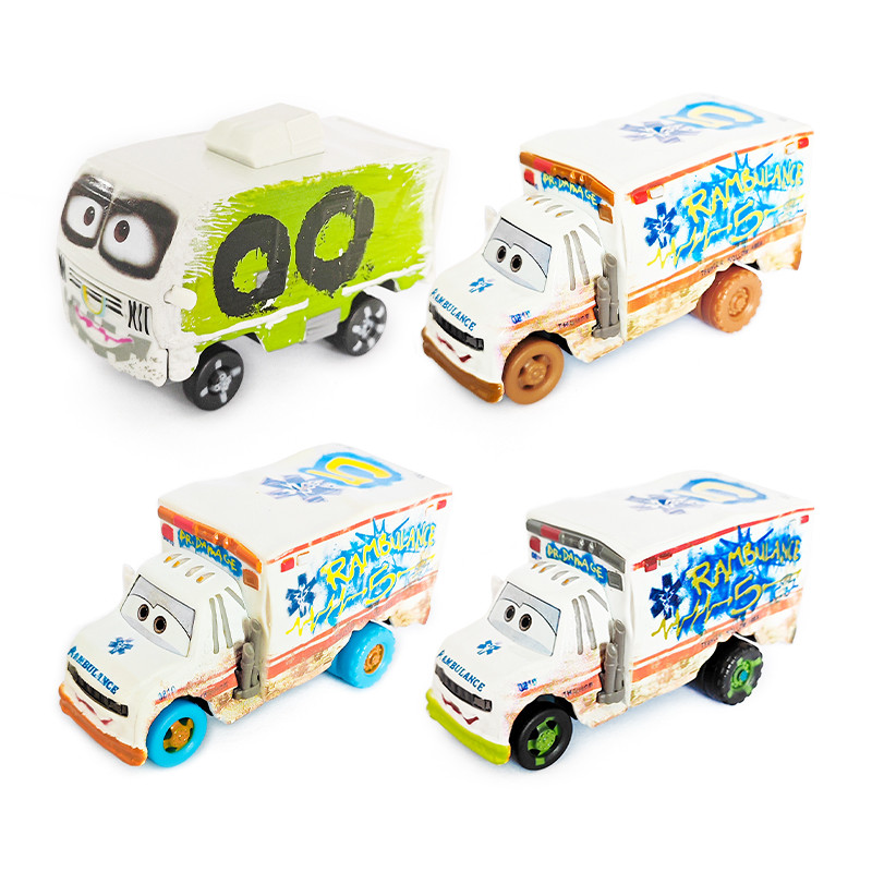 Pixar Cars Arvy And Dr. Damage Vehicle Model Kids Racing Car Toy sney Mini Racers Truck Collectibles
