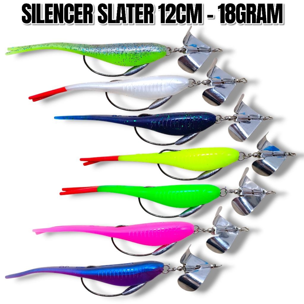 Umpan Silencer Slater 12CM. Berat 18Gram. Umpan Casting Toman