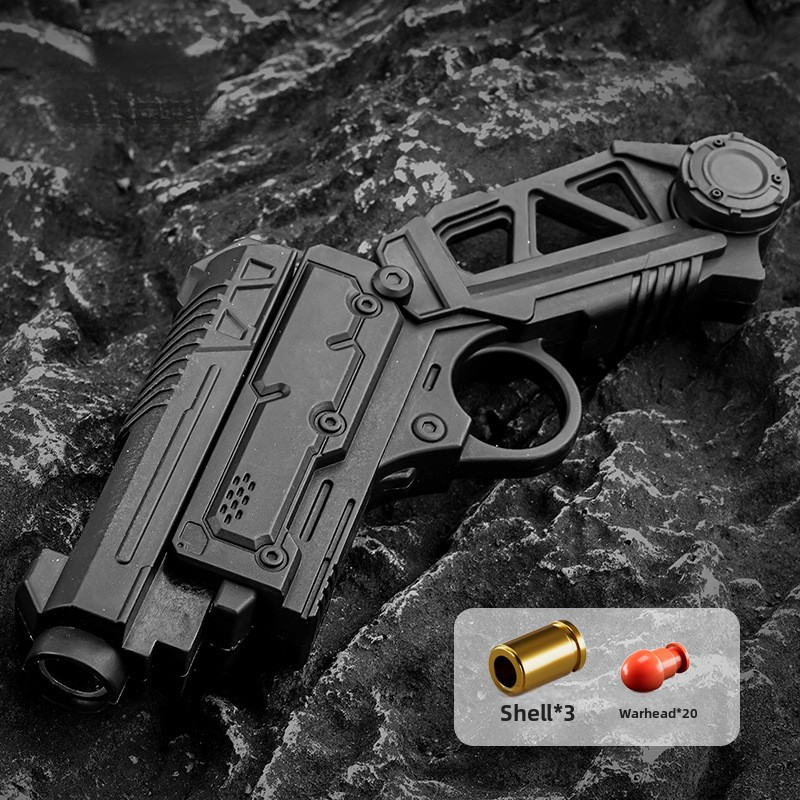 Mini Shell-Ejecting Finger Toy Gun Portable Launer for Kids Education Stress Relief Realistic Action