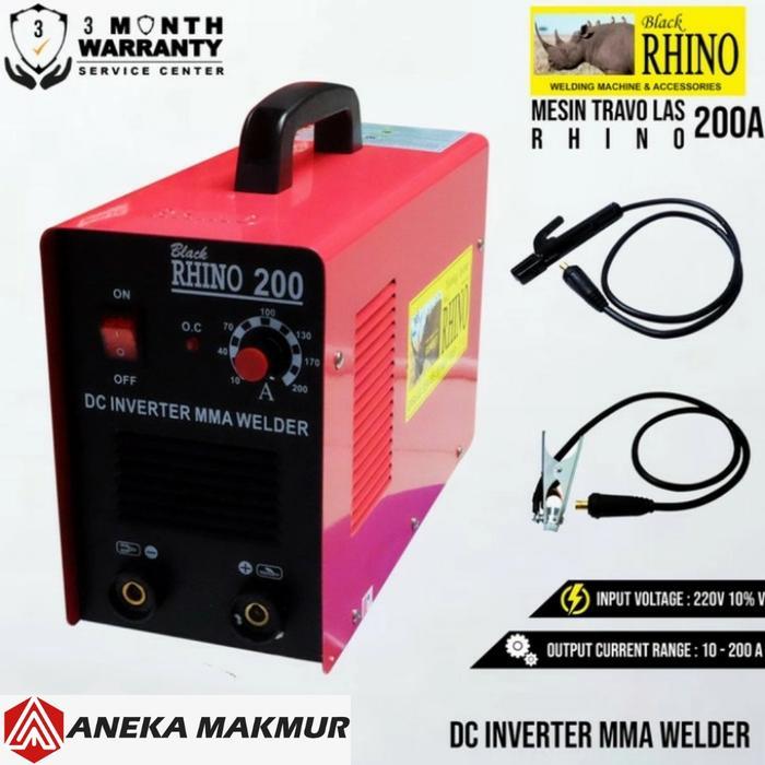Mesin Travo Las Rhino MMA 200 A DC Inverter Welder Travo Las MMA 200A
