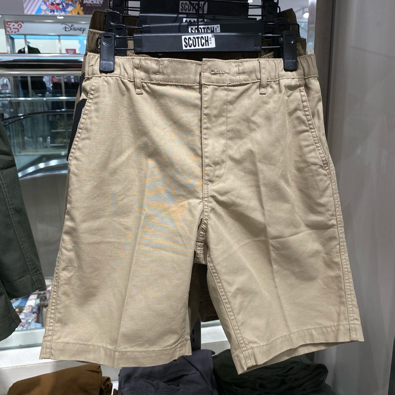 Scotch & co celana chino pendek pria dengan pinggang karet size S-XL